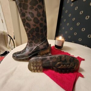 Coach Leopard Print Rain Boots